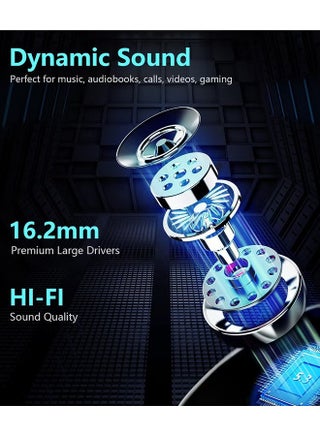 Open Ear Headphones,Bluetooth 5.3 Wireless Headphones With Mic For iPhone Android,Touch Control Air Conduction Earbuds,36H Playtime With Charging Case,IPX5 Waterproof Headphones For Sports - view 5